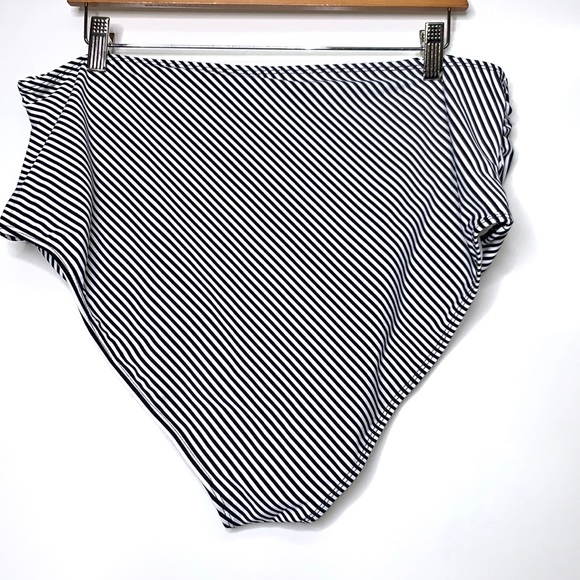 NWT CUPSHE Stripe Swimsuit Bikini Bottom Ruched Plus Size 3X - Picture 6 of 6